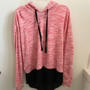 a.n.a. | Pink and Black Thin Hoodie